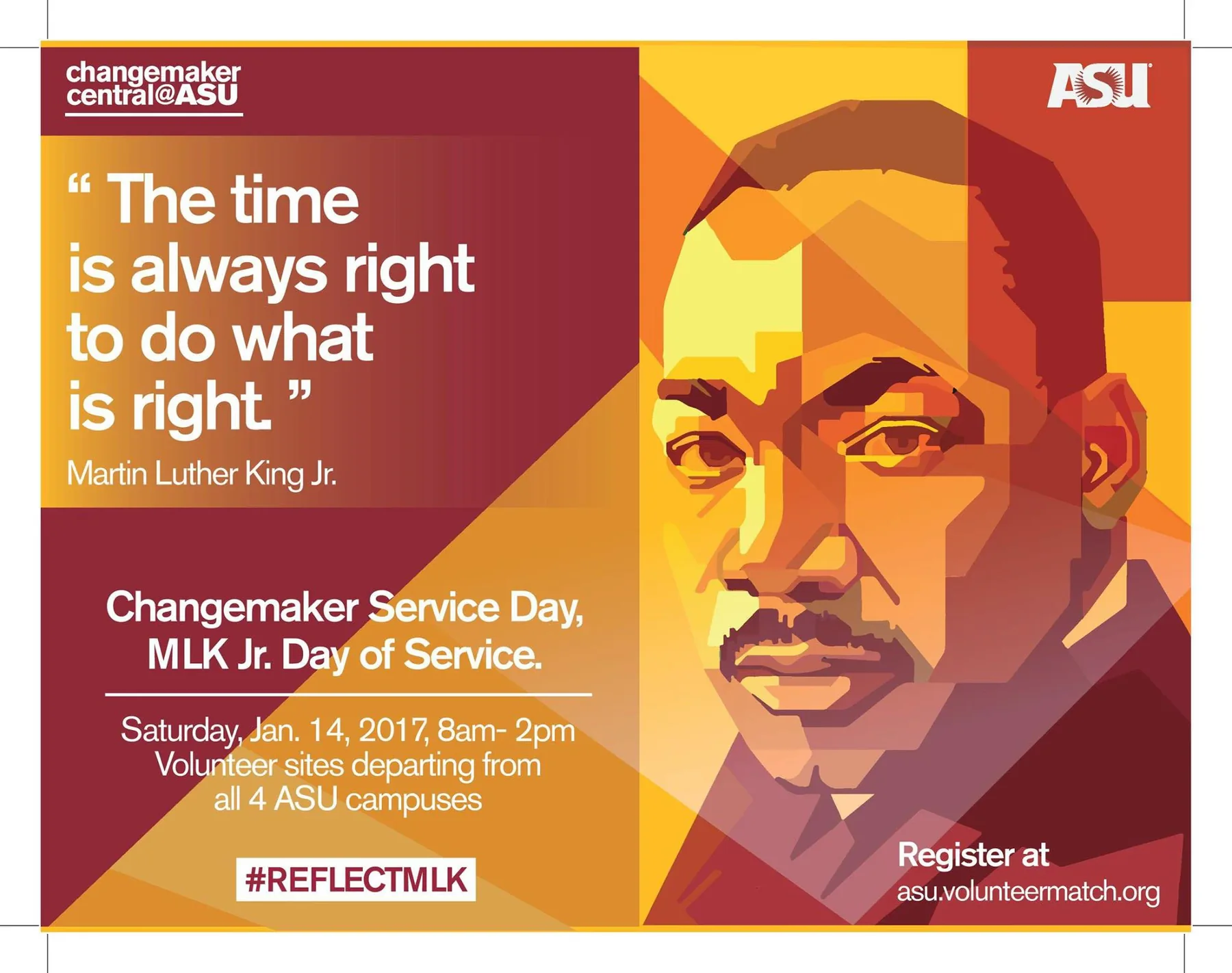 ASU Martin Luther King Jr. service event poster