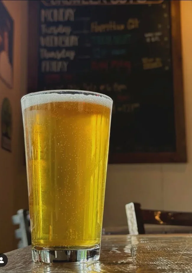 Natural photograph of a beer in a local bar