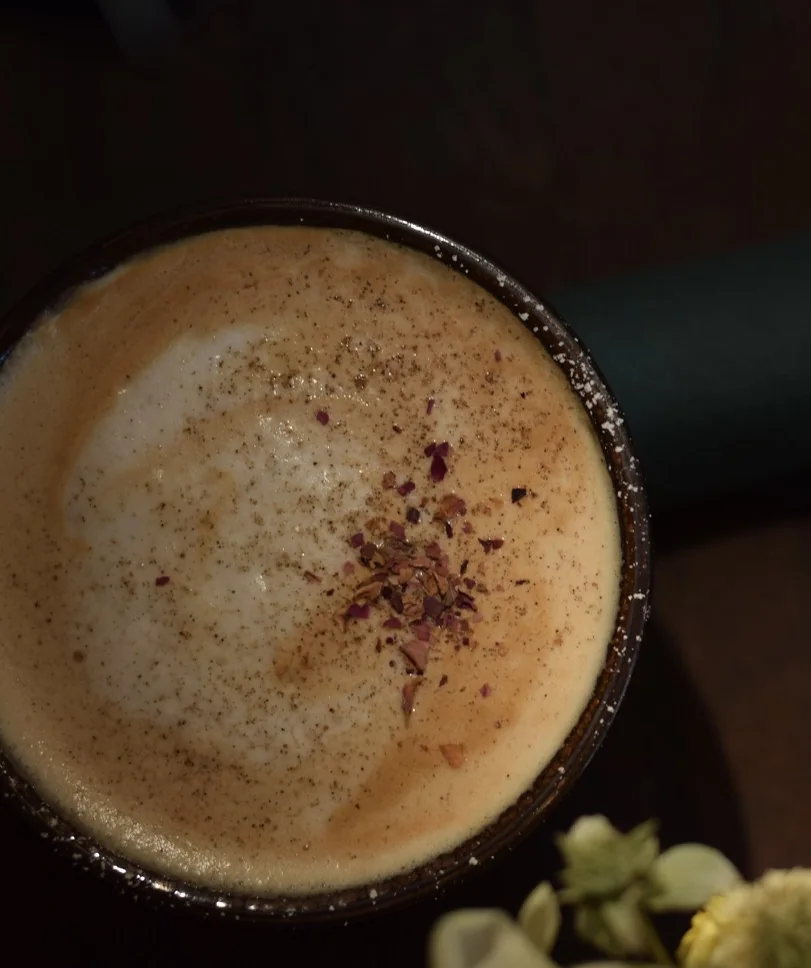 Coffee photographed from above