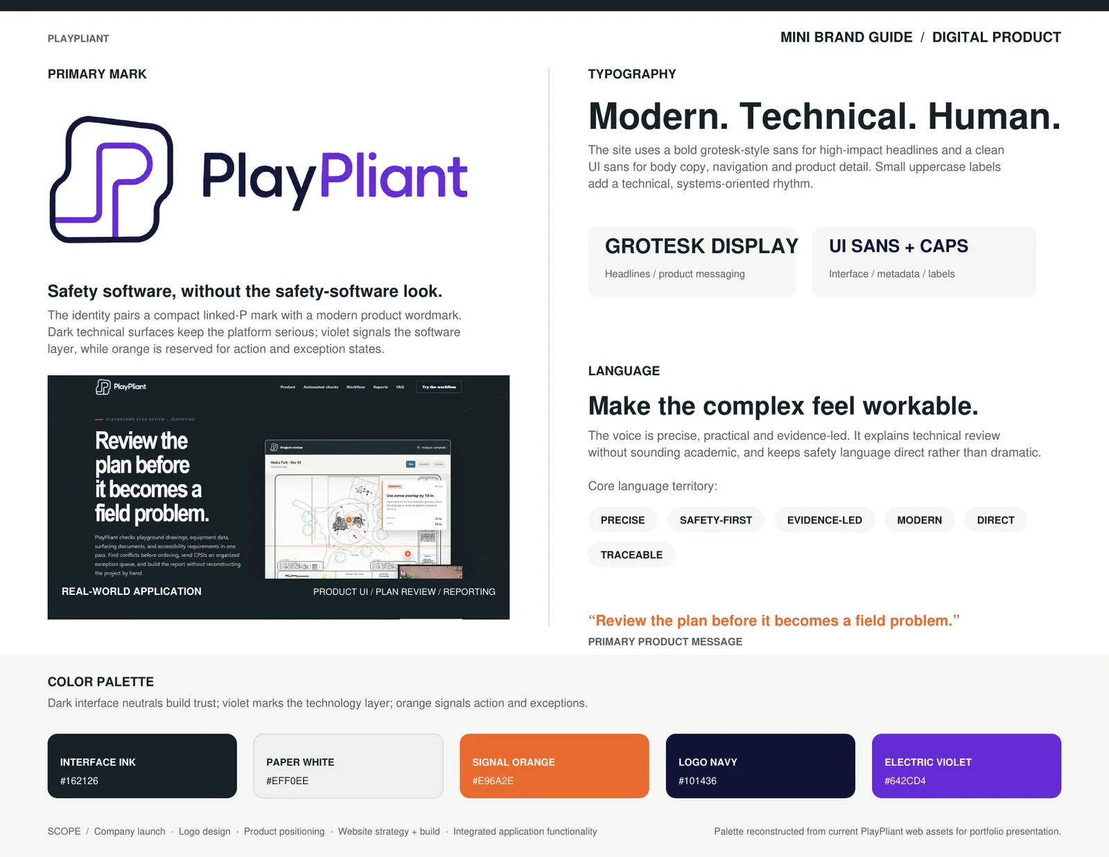 PlayPliant brand system preview